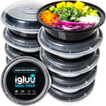 Round Reusable Containers with Airtight Lids - 828ml 30 Pack