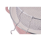 Pink Deep Fryer with Wire Basket and Glass Lid