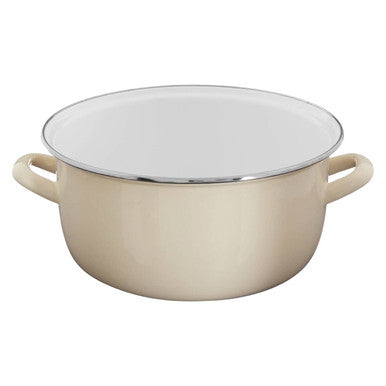 Cream Deep Fryer with Wire Basket and Glass Lid