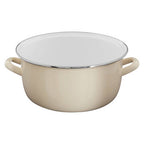 Cream Deep Fryer with Wire Basket and Glass Lid