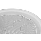 Cream Deep Fryer with Wire Basket and Glass Lid