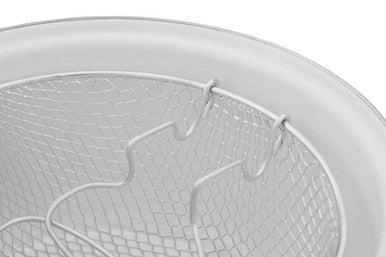 Cool Grey Deep Fryer with Wire Basket and Glass Lid