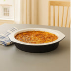 Black Round 27cm Baking Dish with Handles