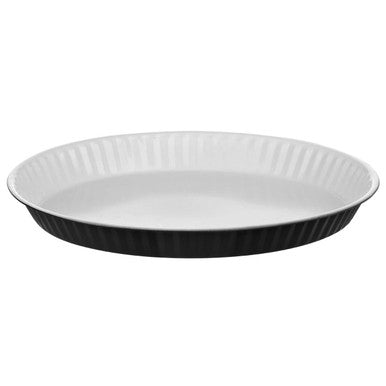 Black Low Flan Dish