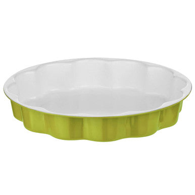 Lime Green Flan Dish
