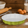 Lime Green Flan Dish