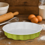 Lime Green Flan Dish