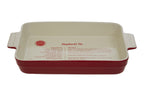 Red Stoneware Rectangular Baking Dish