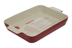 Red Stoneware Rectangular Baking Dish