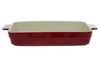 Red Stoneware Rectangular Baking Dish