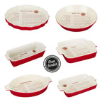 Red Stoneware Rectangular Baking Dish