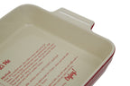 Red Stoneware Rectangular Baking Dish