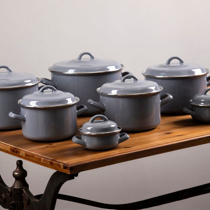 Grey Enamel 16cm Casserole Dish