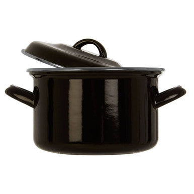 Black Enamel 18cm Casserole Dish