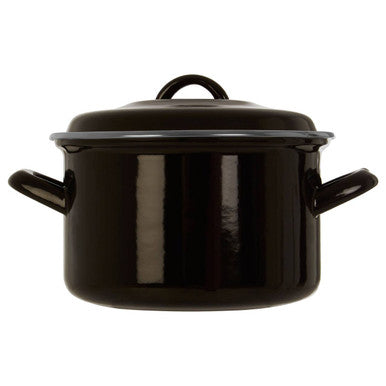 Black Enamel 18cm Casserole Dish
