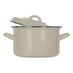 White Enamel 18cm Casserole Dish
