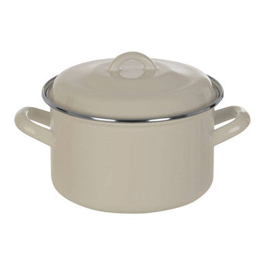White Enamel 18cm Casserole Dish