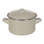 White Enamel 18cm Casserole Dish
