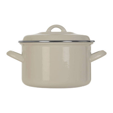 White Enamel 18cm Casserole Dish