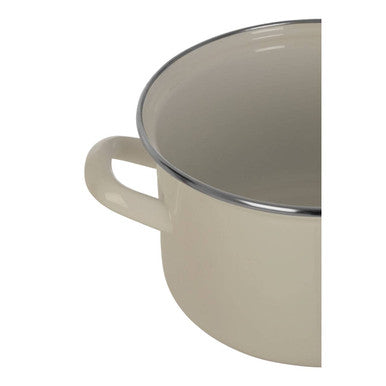 White Enamel 18cm Casserole Dish