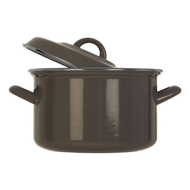 Grey Enamel 20cm Casserole Dish