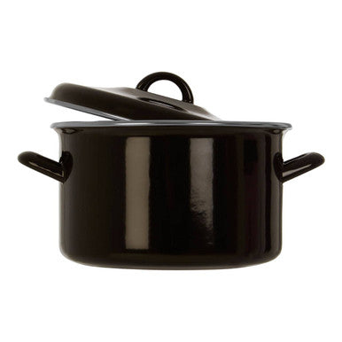 Black Enamel 22cm Casserole Dish