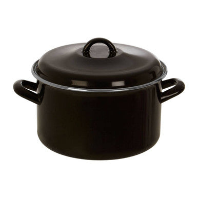 Black Enamel 22cm Casserole Dish