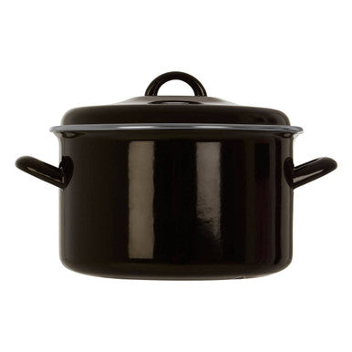 Black Enamel 22cm Casserole Dish