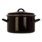 Black Enamel 22cm Casserole Dish