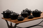 Black Enamel 22cm Casserole Dish