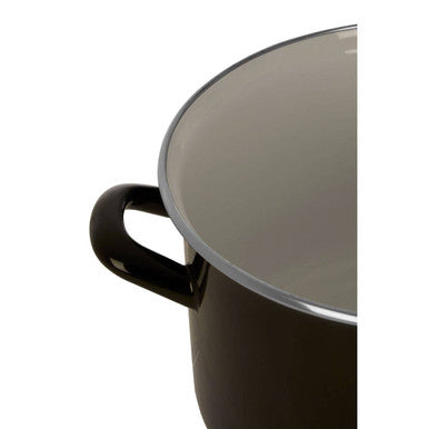 Black Enamel 22cm Casserole Dish