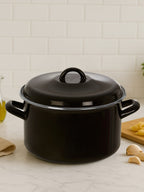 Black Enamel 22cm Casserole Dish