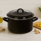 Black Enamel 22cm Casserole Dish