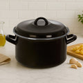 Black Enamel 22cm Casserole Dish