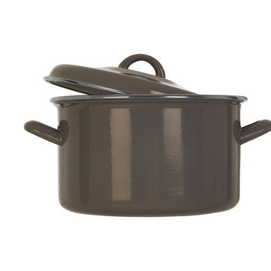 Grey Enamel 22cm Casserole Dish