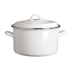 White Enamel 22cm Casserole Dish