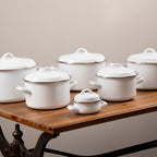 White Enamel 22cm Casserole Dish