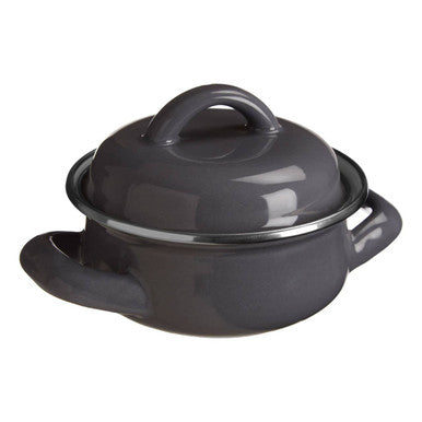 Grey Enamel 10cm Mini Casserole Dish
