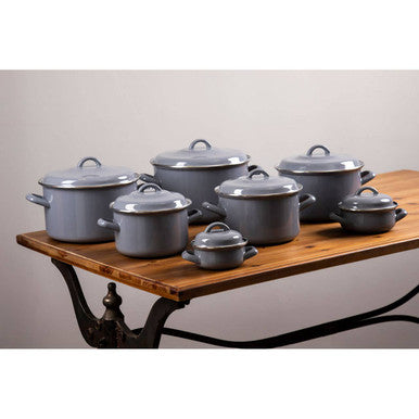 Grey Enamel 10cm Mini Casserole Dish