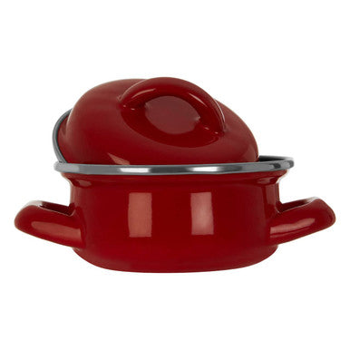 Red Enamel 10cm Mini Casserole Dish