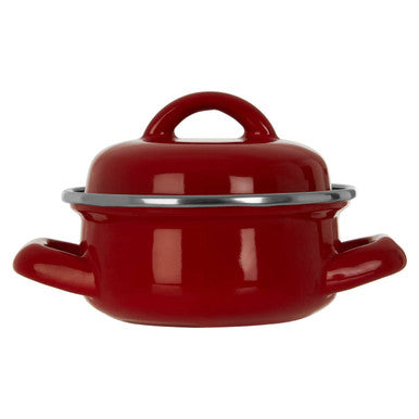 Red Enamel 10cm Mini Casserole Dish