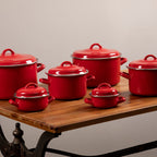 Red Enamel 10cm Mini Casserole Dish