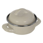 White Enamel 10cm Mini Casserole Dish