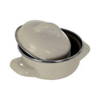 White Enamel 10cm Mini Casserole Dish
