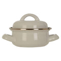 White Enamel 10cm Mini Casserole Dish