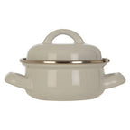 White Enamel 10cm Mini Casserole Dish