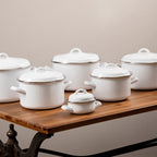 White Enamel 10cm Mini Casserole Dish
