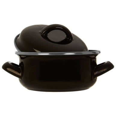 Black Enamel 12cm Casserole Dish