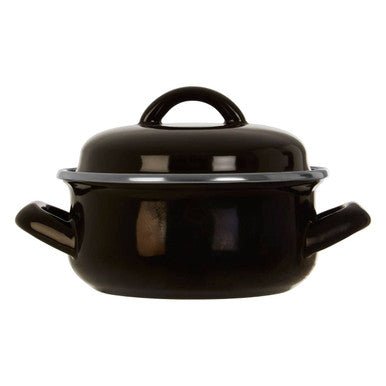 Black Enamel 12cm Casserole Dish