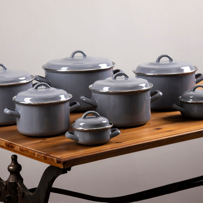 Grey Enamel 12cm Casserole Dish